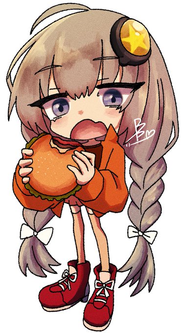 「ハンバーガー 髪飾り」のTwitter画像/イラスト(新着)