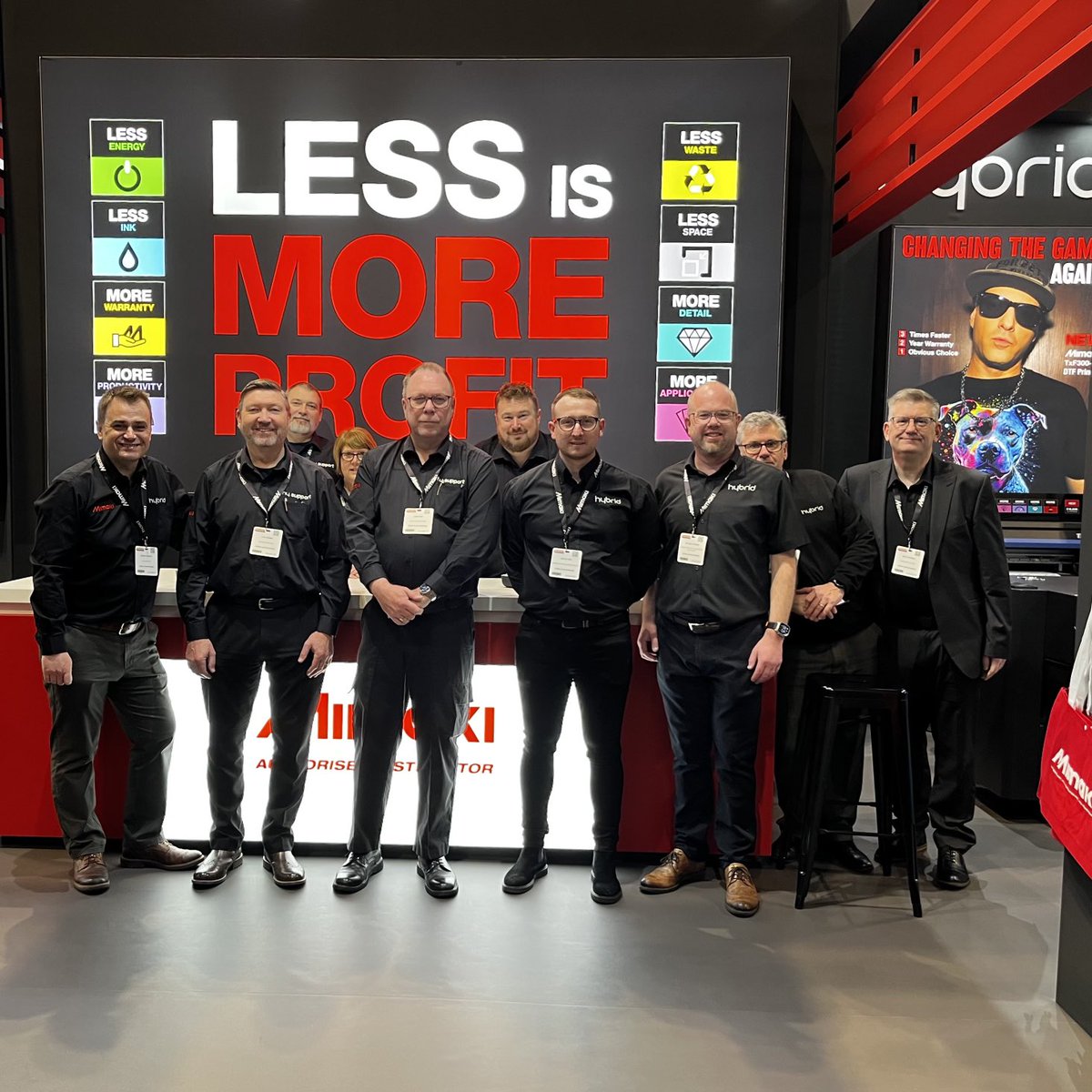 Join the Hybrid team today at ⁦@Signanddigital⁩ and find out how Less is More Profit with Mimaki’s latest technology. We’re looking forward to seeing you at the show. #sduk