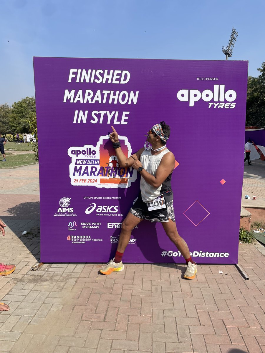 athleteshahi's tweet image. Achieved my Personal best in #NewDelhiMarathon 2024. Great weather, superb support in route and bad run of #TMM2024 made it happen #sohappy Next target #Khardungla2024