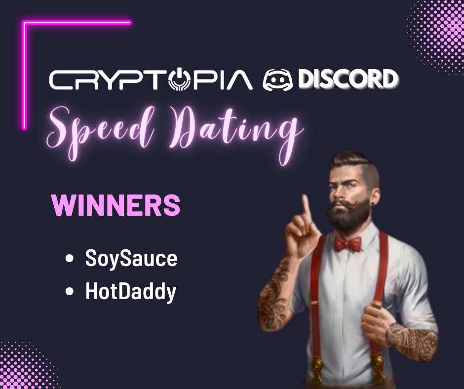 🚀 Love knows no bounds in Cryptopia! 🌐💘 We're thrilled to announce the winners of our Speed Dating event as we bid adieu to Love Month. 🥂✨

But wait, there's more! 📺 Cryptopia steals the spotlight on <a href="/killerwhalestv/">Killer Whales</a> at <a href="/hellolabs/">HelloLabs.</a>—get ready for the love stories that
