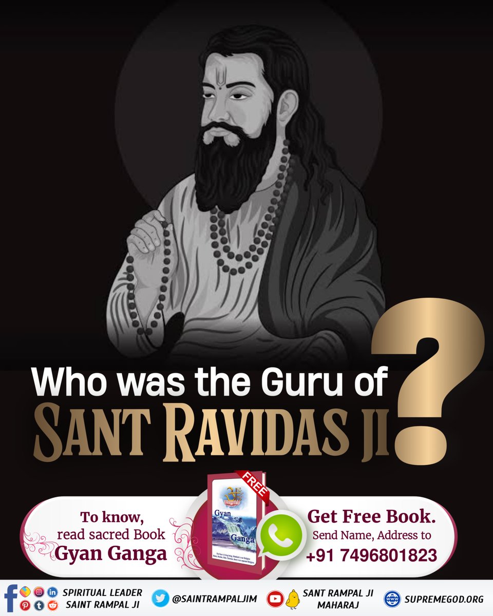 Who was the Guru of Sant Ravidas ji? To know, Download the official App Sant Rampal Ji Maharaj Or visit our YouTube Channel 'Sant Rampal Ji Maharaj' #GyanGanga