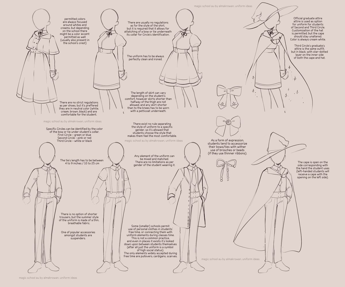 i woke up brainrotted and sketched some uniform ideas 🤧🩷🩷🩷 
