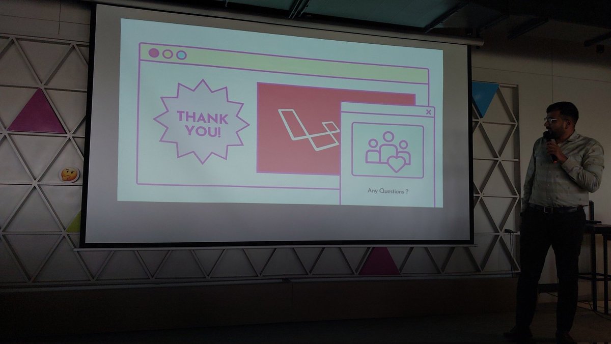 JaiveerChavda's tweet image. Today @LaravelAhm.
Another awesome talk given by @nainesh_9x bhai on how to speed up large laravel app.
Learned about how caching frequently requested resources, help in speeding up the application.

#phplaravel #laravel