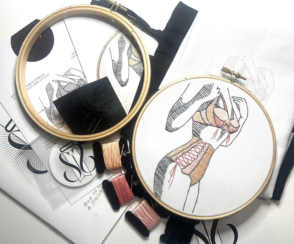 ROXY kit now live on Etsy! And isn’t she 🤩 … this pattern is a firm favourite of mine, just think it is such a lovely image - truly a seductive stitch! (And suitable for all levels!) . . #embroidery #embroideryinspiration #embroiderykit #embroideryart #embroiderydesign