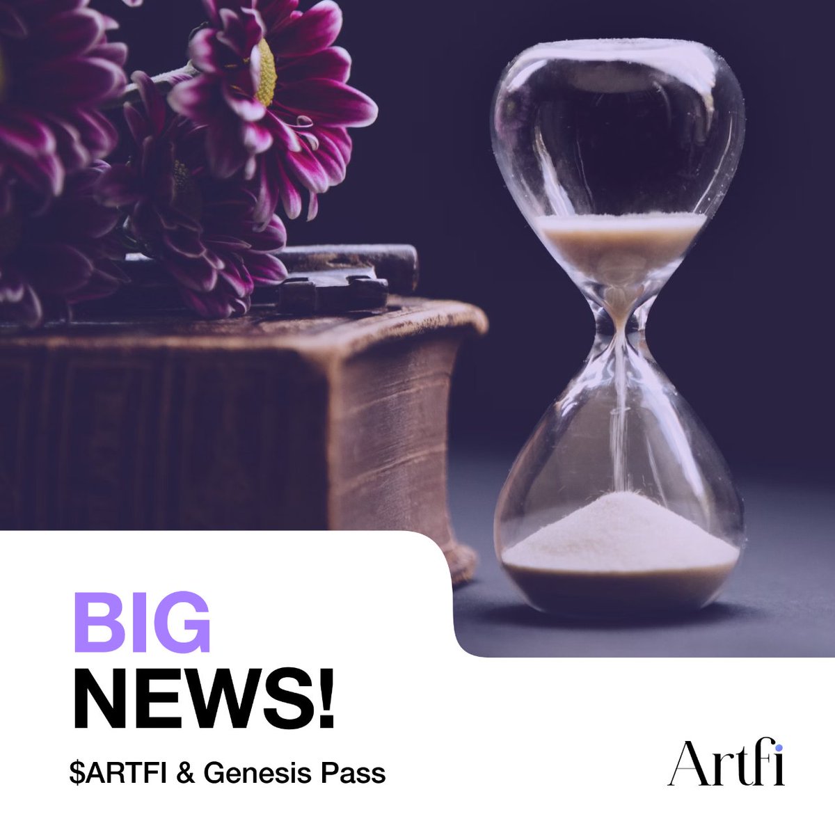 artfiglobal's tweet image. Listen up! 

BIG NEWS on $ARTFI and the Artfi Genesis Offering Pass coming! 

Watch closely &amp;amp; join this #RWA &amp;amp; #Fractionalization revolution! 👀 ⏳