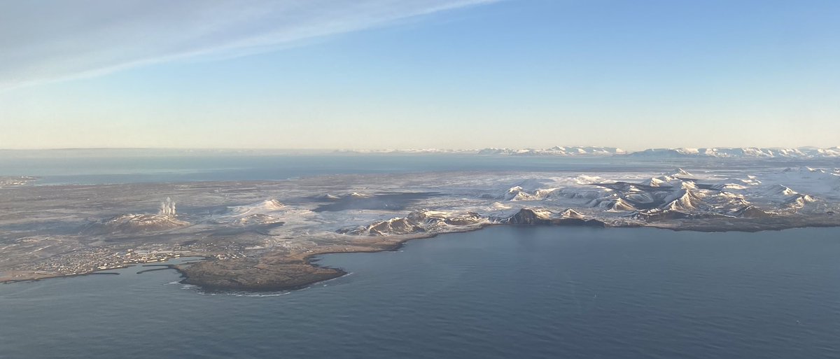 Landing in Iceland on a beautiful frozen day. I got a perfect view of all of the volcanoes on the south coast and the 2021-2024 lava flows on Reykjanes