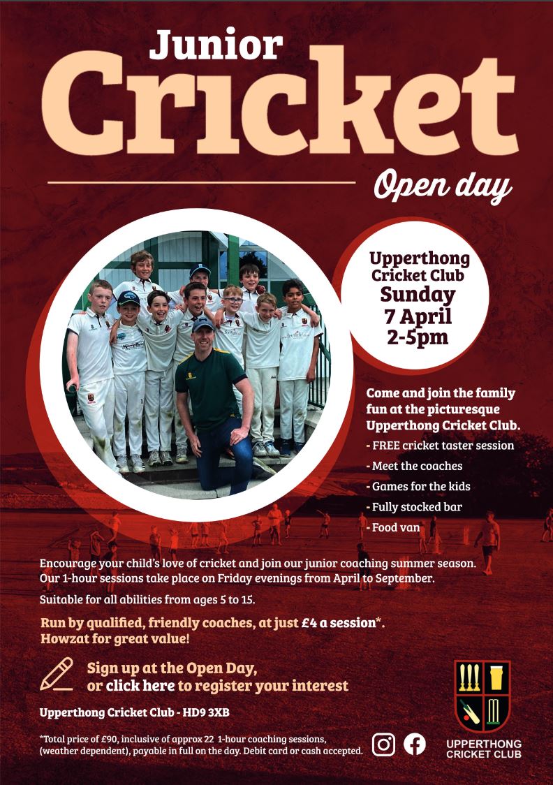 DATE FOR YOUR DIARY
Sunday 7th April
Junior  open day and opportunity to sign up to the summer season coaching  sessions. Join us for food, drink and fun games for the kids. See  attached poster for more information. Spread the word to family and  friends! All Welcome