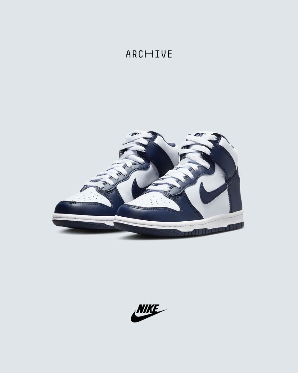 nike dunk high navy on feet