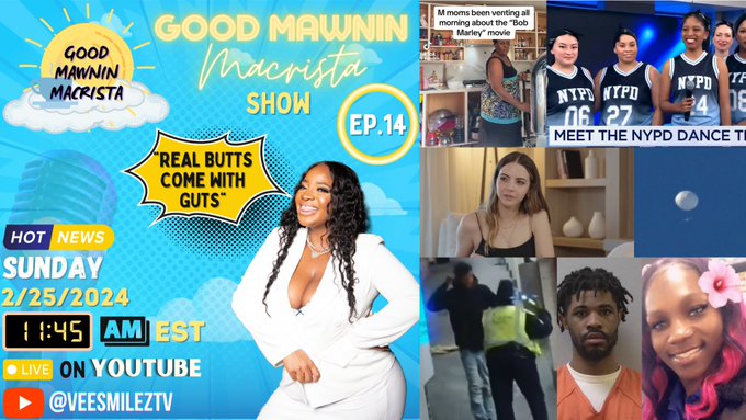Live Today 2/25/24 @ 11AM #EST  https://t.co/qBULojERmV Perfectly Imperfect - Good Mawnin Macrista Ep<a href="/tag/est"class="tags">#EST</a><a href="/tag/goodmorning"class="tags"><span>#goodmorning</span></a><a href="/tag/news"class="tags"><span>#news</span></a><a href="/tag/whatsgoingon"class="tags"><span>#whatsgoingon</span></a><a href="/tag/commentary"class="tags"><span>#commentary</span></a>