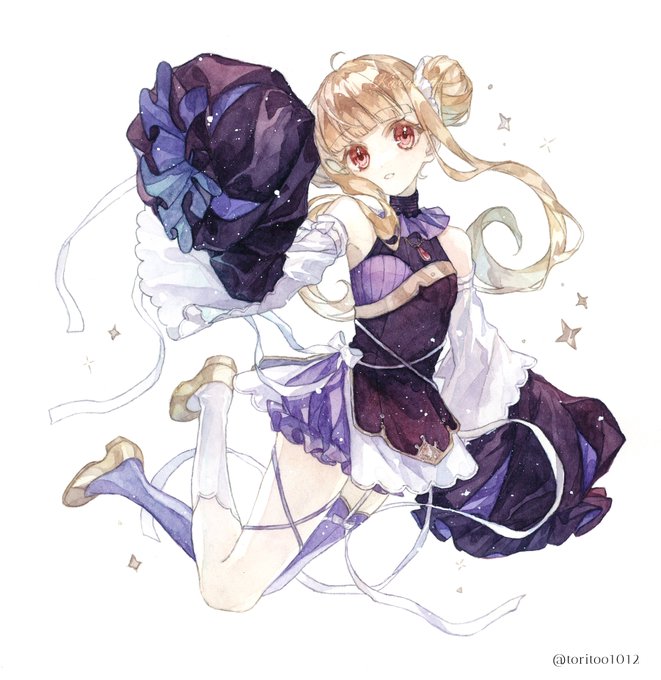 「bangs purple dress」 illustration images(Latest)