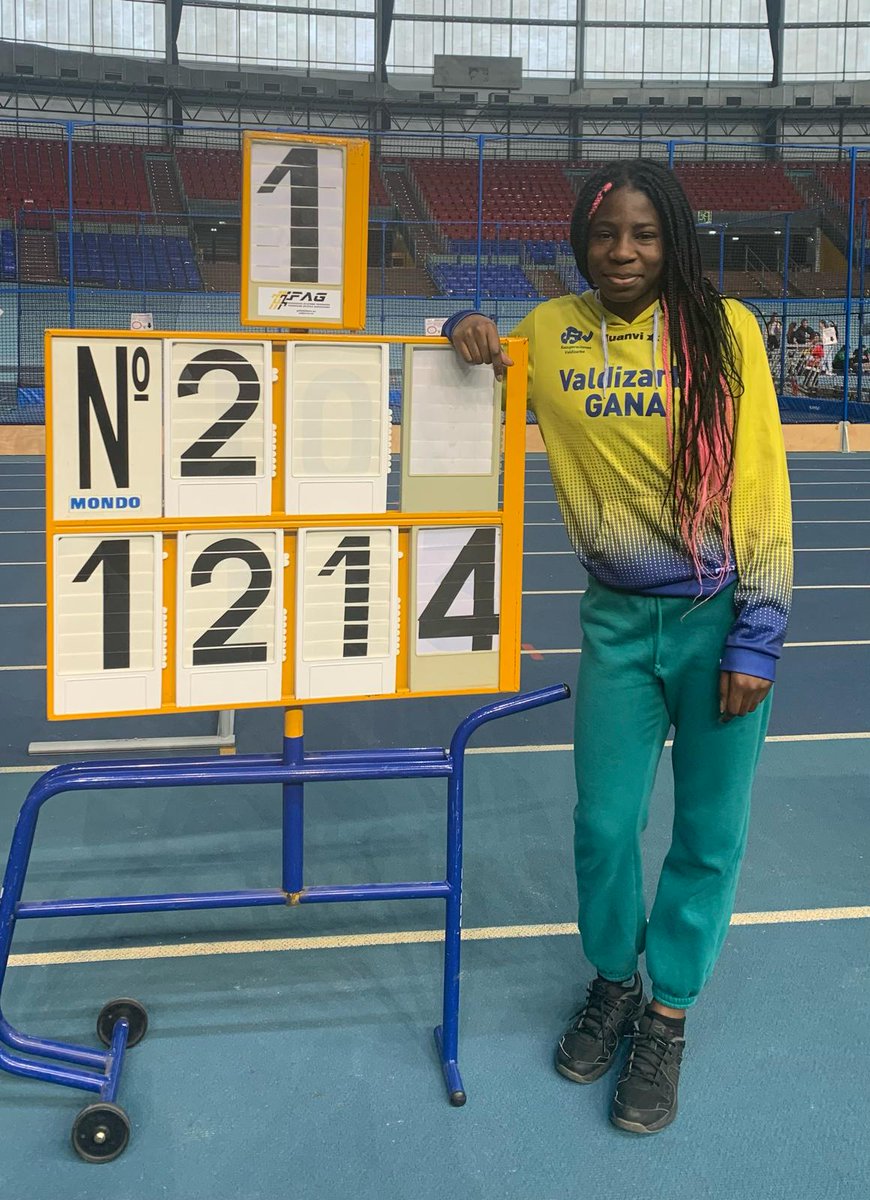 atletismoFNAF's tweet photo. Récord Navarro sub 16 para Gift Isaac @ClubGANA en triple salto, con una marca de 12.14. https://t.co/iJb9aF0BFi