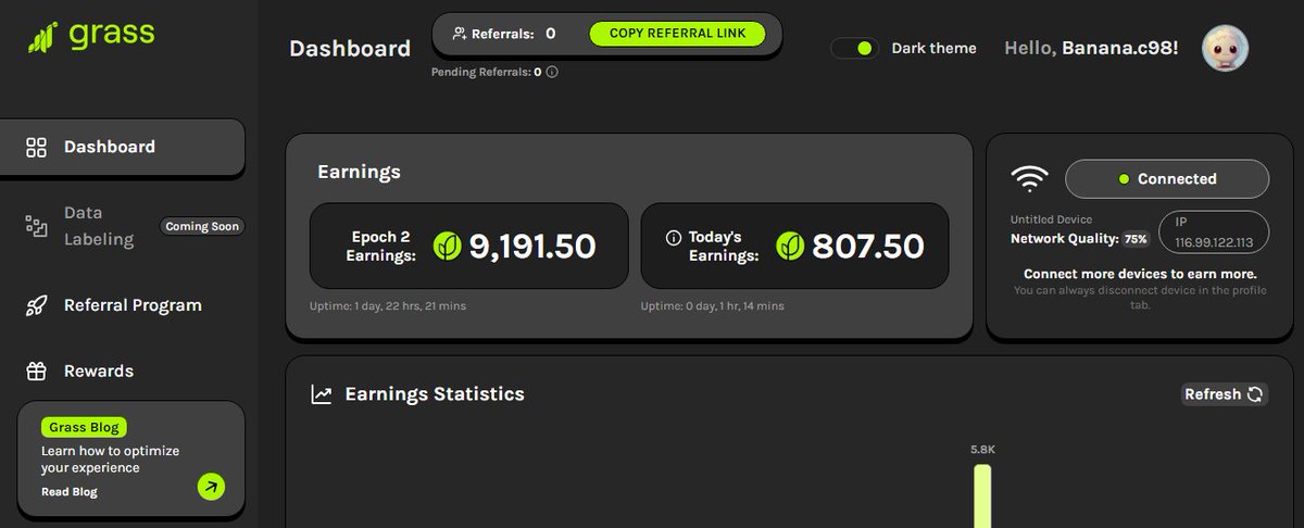 #grass đang cho người dùng sớm tích điểm với việc chia sẻ băng thông Wifi không dùng đến. Cơ hội AIRDROP

B1: Đăng ký (Ủng hộ mình link refer)
app.getgrass.io/register/?refe…
B2: Vào extention và tải về Grass
chromewebstore.google.com/detail/ilehaon…
B3: Đăng ký email của Bạn tại đây (Phải