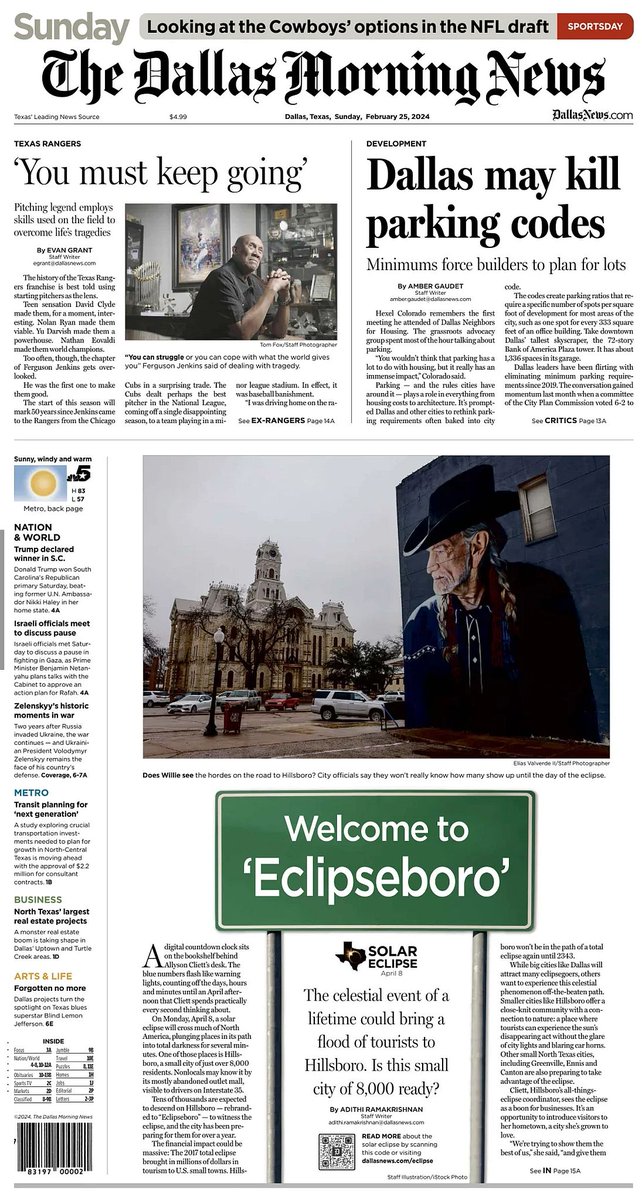 🇺🇸 Welcome To 'Eclipseboro' ▫The celestial event of a lifetime could bring a flood of tourists to Hillsboro. Is this small city of 8,000 ready? ▫@adithi_r1 ▫tinyurl.com/2y25kjyw #frontpagestoday #USA @dallasnews 🇺🇸