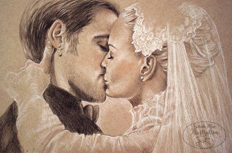 I just came across this one from about 4 or 5 years back. Some #CaptainSwan wedding for your Sunday. Charcoal &amp; Pastel. #ouat