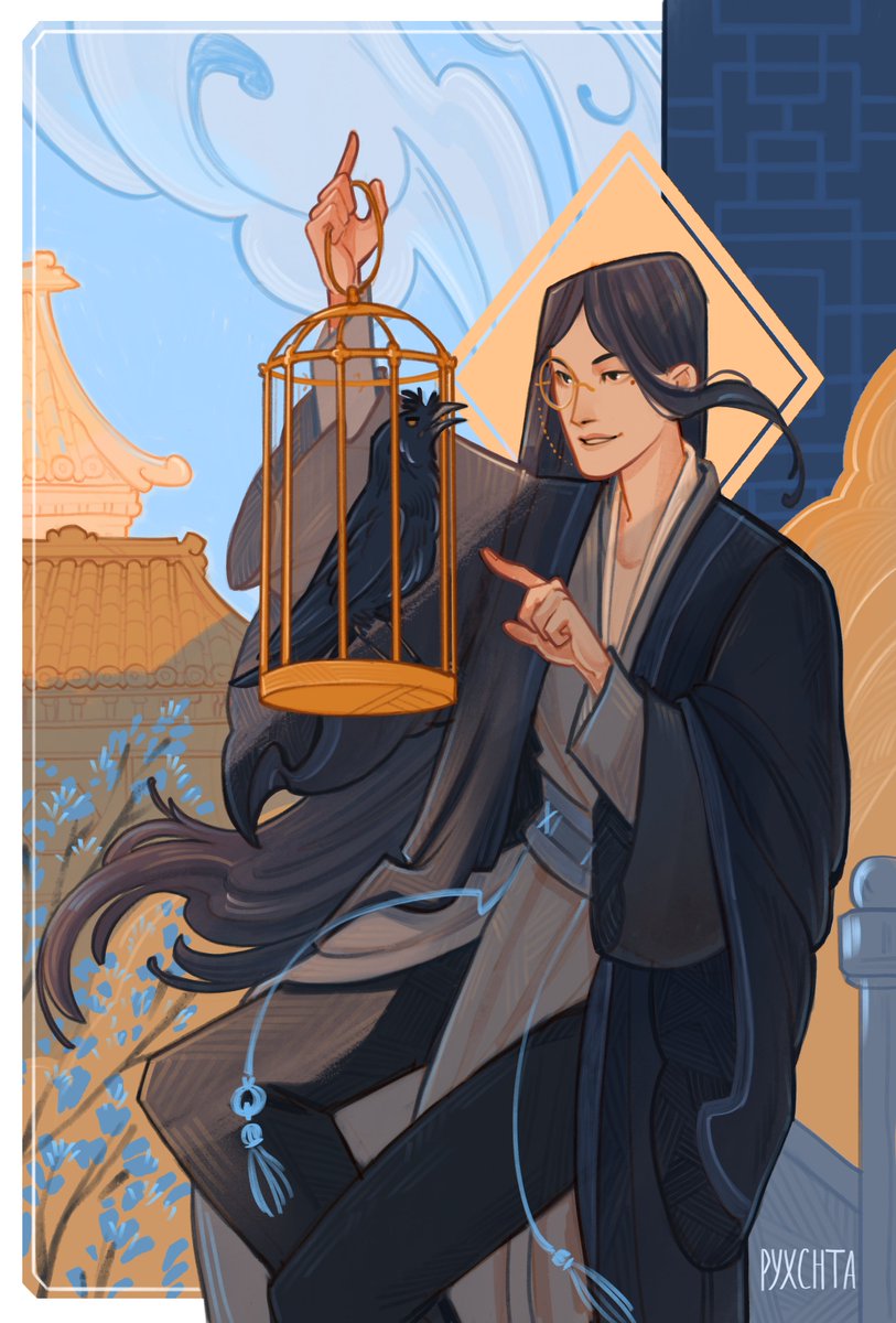 #2024顾昀生日快乐 #杀破狼 i didn’t have time to draw something new, so i a bit updated one of my favorite old drawings with him for the special occasion of our beloved marshal’s birthday