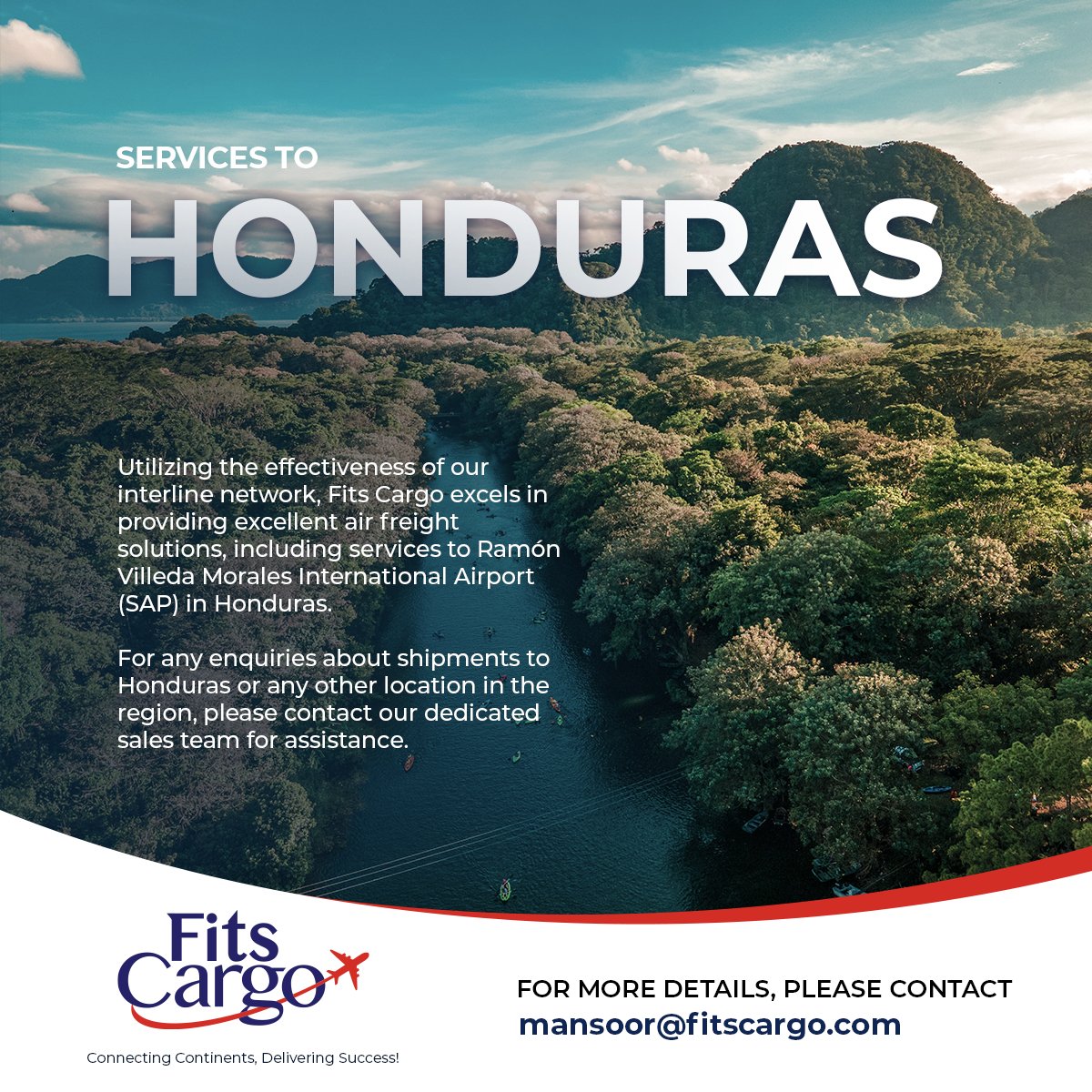 For any Air exports from BOM, COK or GOI to Ramón Villeda Morales International Airport (SAP), Honduras, please feel free to contact me on mansoor@fitscargo.com #Aircargo #Export #Airfreight #import #logistics #Freightforwarding #Supplychain #Pharma #Chemicals #dgcargo