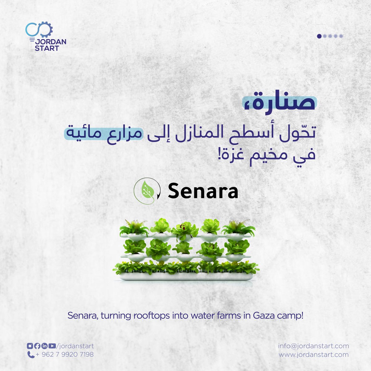 JordanStart1's tweet photo. صنارة هي أحد شركاتنا الناشئة وتختص بتصميم أنظمة الزراعة المائية وتركيبها وتدريب الأشخاص عل هذا النوع من الزراعة، وقد تناولت قصتها الصحيفة البريطانية The Guardian
اقرأ المقال عبر الرابط التالي: https://t.co/V5R4IUtvq5
#Sanara #StartUp #Innovation #entrepreneurship #Jordanstart https://t.co/oAdvTw48oq