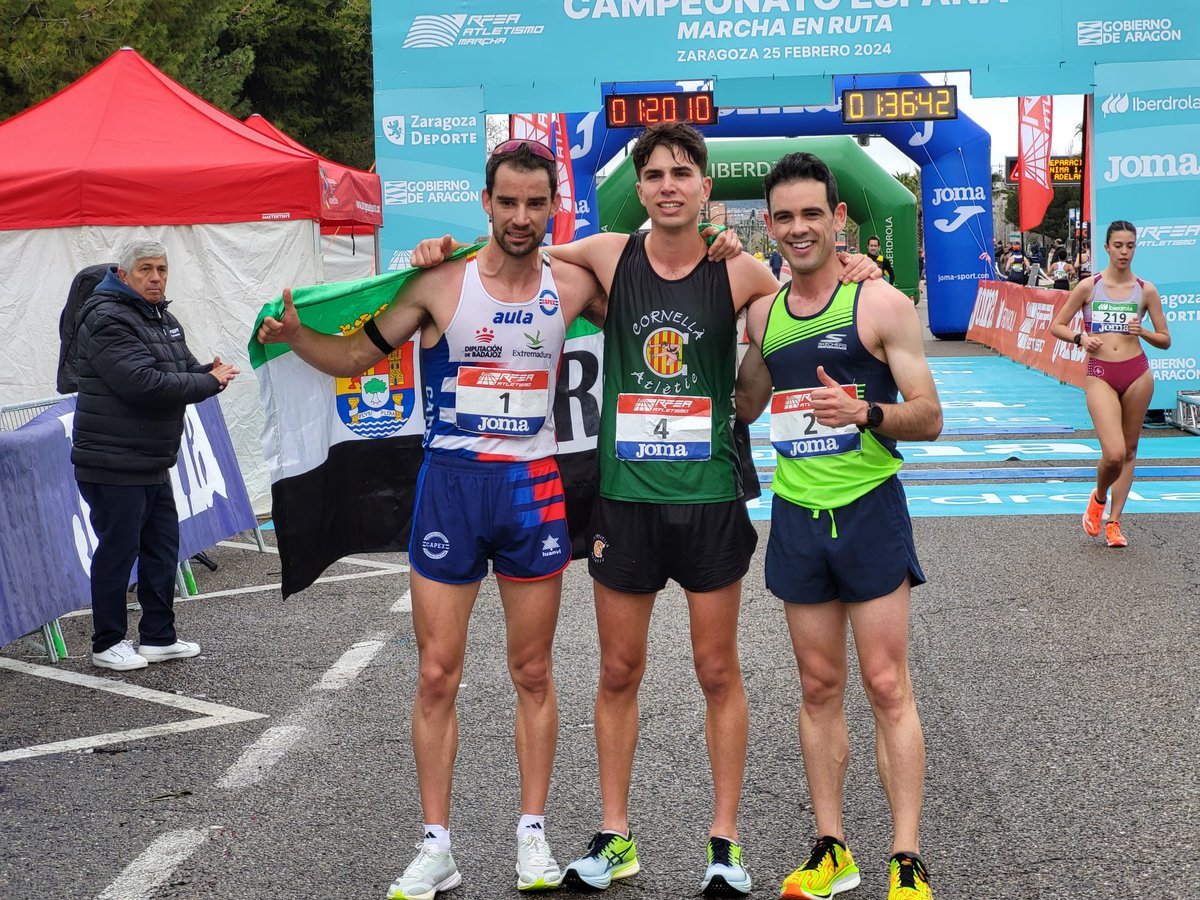 20 km marcha Absoluto - Sub23 - Master 🚹 #CEmarcha SUPERMARCÓN ¡¡ 1:17:55 !! Y ¡¡ MÍNIMA OLÍMPICA !! @PaulMcGrathinho se doctora en Zaragoza 🥇 Récord de España 🇪🇸 Sub23 Campeón Absoluto y Campeón Sub23 3º absoluto de todos los tiempos 5° europeo sub23 all-time 4º en el…