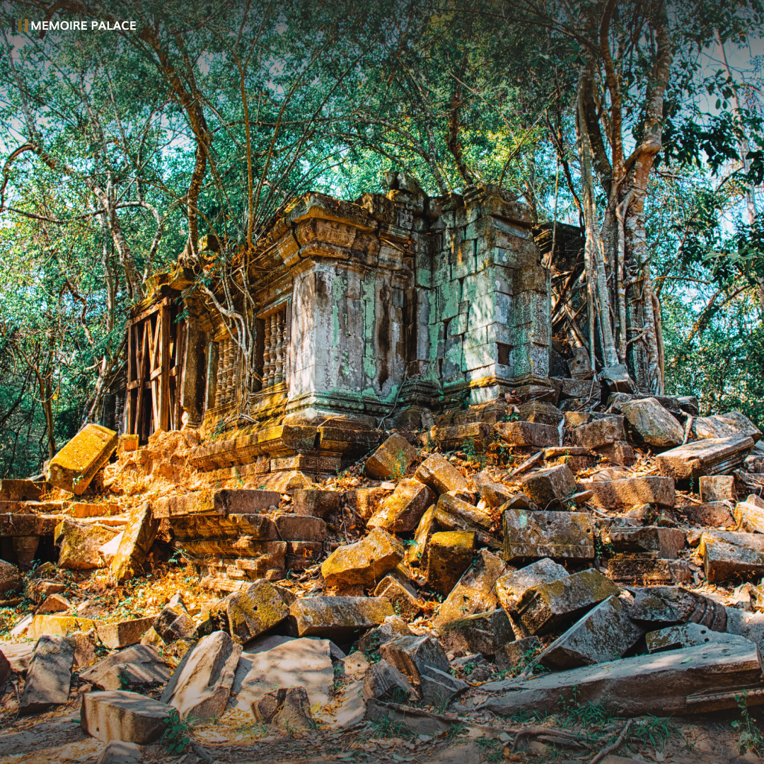 Journey to the heart of Cambodia's jungle with Beng Mealea, a breathtaking 12th-century temple. Crafted by King Suryavarman II, this jungle-clad ruin whispers tales of its ancient spiritual past.

#MemoirePalace #SiemReap #SpiritualJourneys #JungleExploration