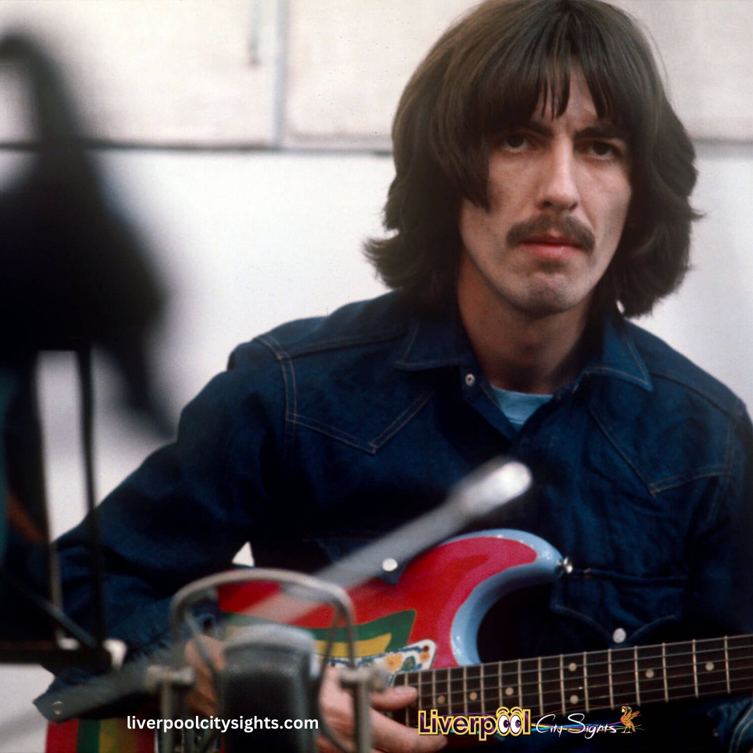 🎸 Honoring George Harrison (1943-2001) on what would've been his 81st birthday. 🌟 George's spiritual depth and musical prowess inspire us still. 🎶💖 Also... LOOK AT THAT HANDSOME FACE 😍