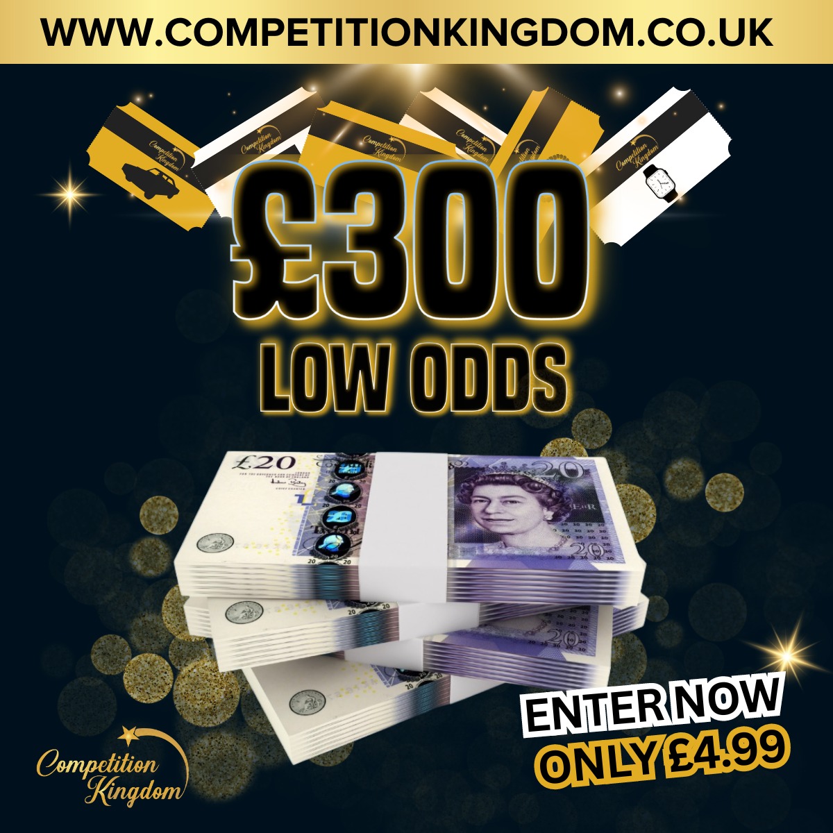 ⏰ Hurry! ⏰

The £300 Low Odds Cash competition wraps up tomorrow! Don't miss your shot at easy winnings! Enter now before it's too late! 💸💰

competitionkingdom.co.uk/competition-de…

#LowOddsCash #LastChance #GetInQuick