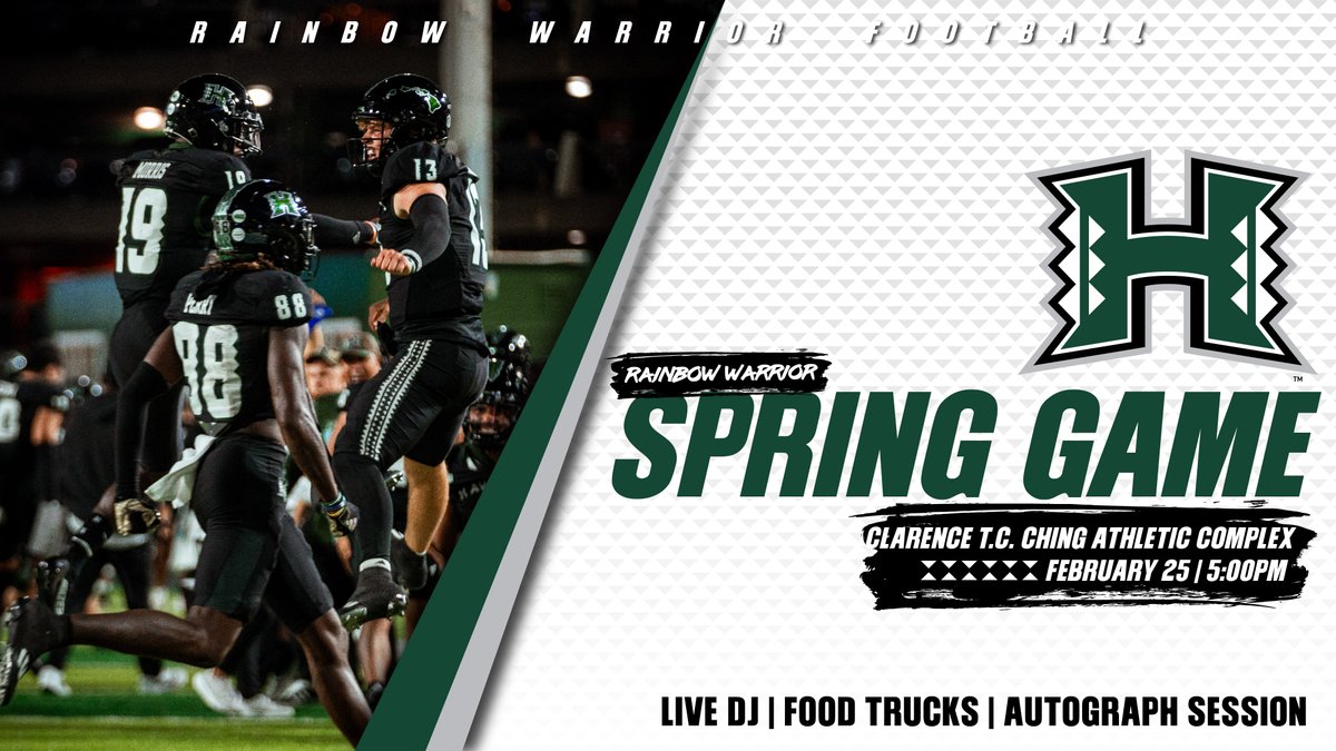 🏈: Spring Game ⏰: 5:00 pm HT 📍: Clarence T.C. Ching Athletic Complex 🎟️: Free Admission #BRADDAHOOD x #GoBows