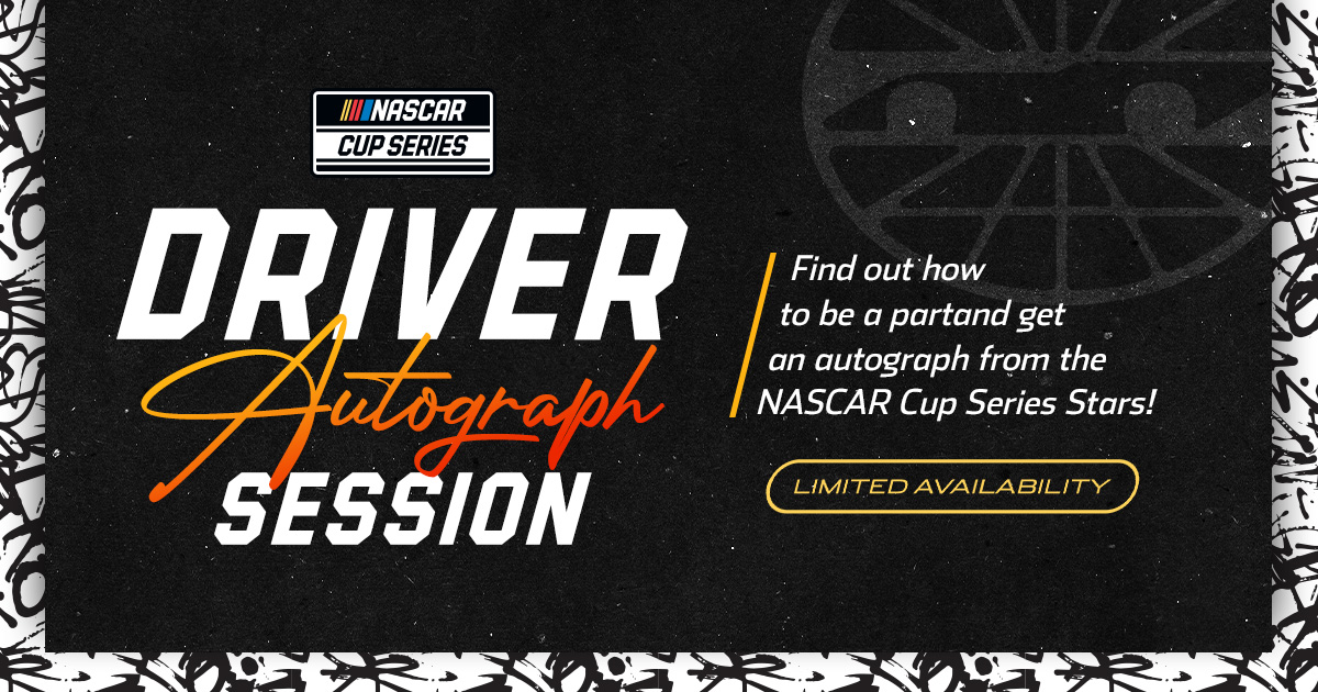 Don't forget there's still time to get your wristbands for the NASCAR Cup Series Autograph sessions today! For a full list of drivers and details, see the link below! Full Info: bit.ly/AutographSessi…