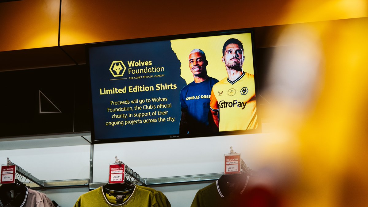 Support the Wolves Foundation with our special edition shirts for todays #FoundationFocusFixture. 👕 🔗 Limited stock in store or buy online: shop.wolves.co.uk/clothing/mens-…