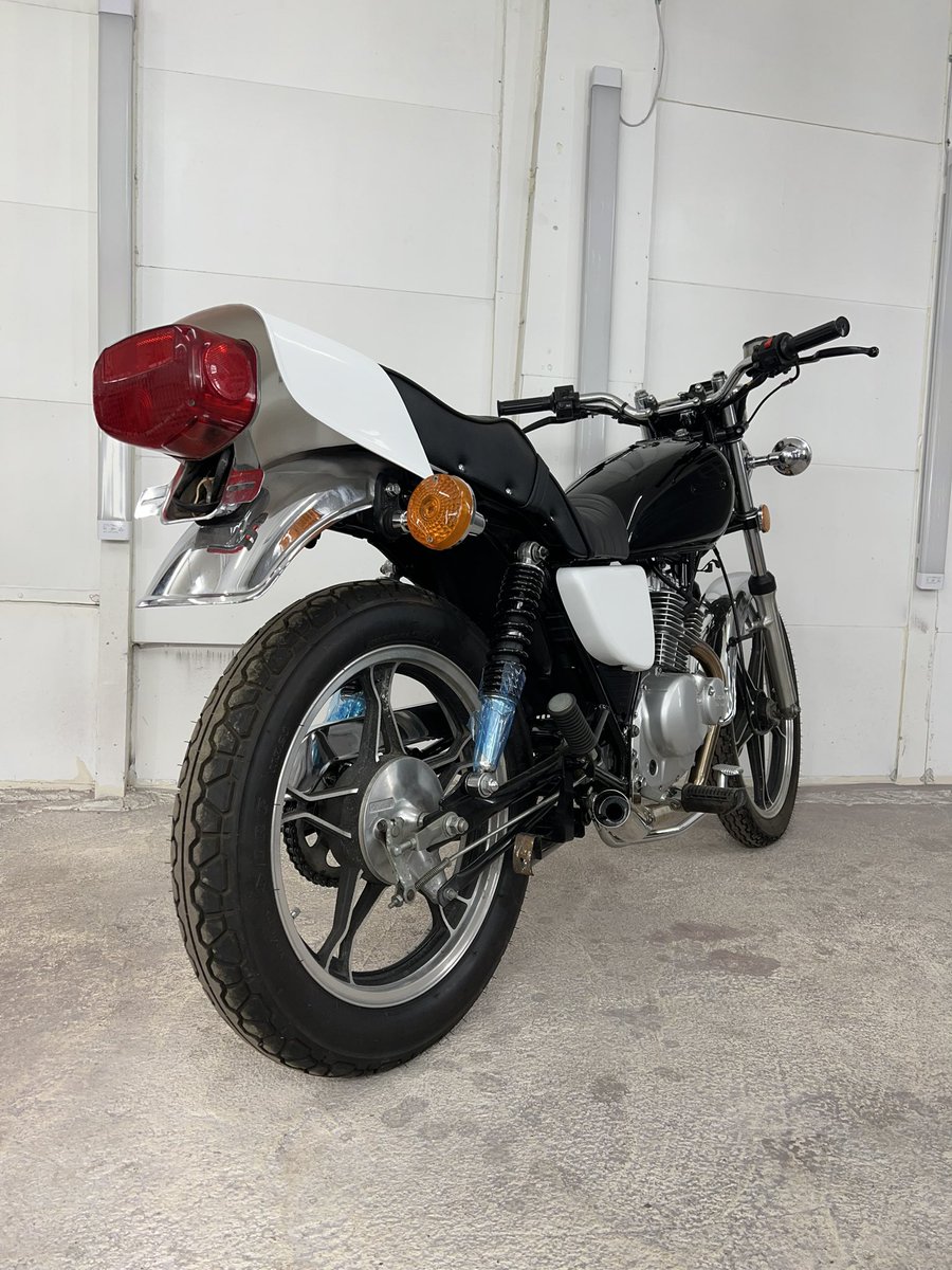 gn125-gs400仕様 GN125マフラー GS400風ハス切仕様・現品限り GN125