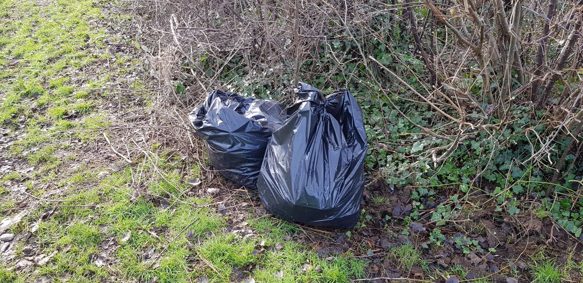 Hi @TheWEGWorcester was it you who did the lovely job tidying up this green space opposite Lyppard Grange school? Nice work and thanks! Did you know you left two bags of waste behind? Oops!