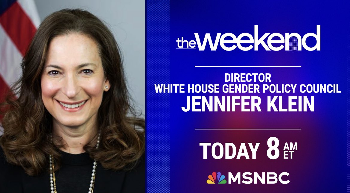 The Weekend on MSNBC (@theweekendmsnbc) on Twitter photo Alabama lawmakers are scrambling to protect IVF treatment after a court ruled embryos are children. The Chair of the Gender Policy Council at the White House <a href="/JKlein46/">Jen Klein Archived</a> joins The Weekend to discuss the Biden Administration response. Alabama lawmakers are scrambling to protect IVF treatment after a court ruled embryos are children. The Chair of the Gender Policy Council at the White House <a href="/JKlein46/">Jen Klein Archived</a> joins The Weekend to discuss the Biden Administration response.