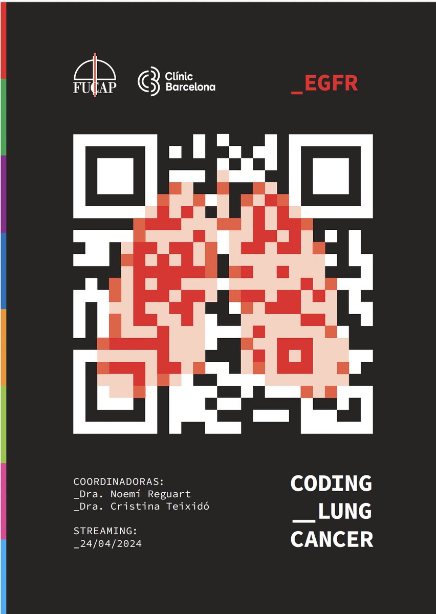 Save the date for our next course 'Coding Lung Cancer: EGFR' on April 24th (16h-18:15h). Excellent speakers, in streaming and free registration 👉 aventik.es/egfr #codinglungcancer #EGFR #biomarkers #🫁 #lungcancer