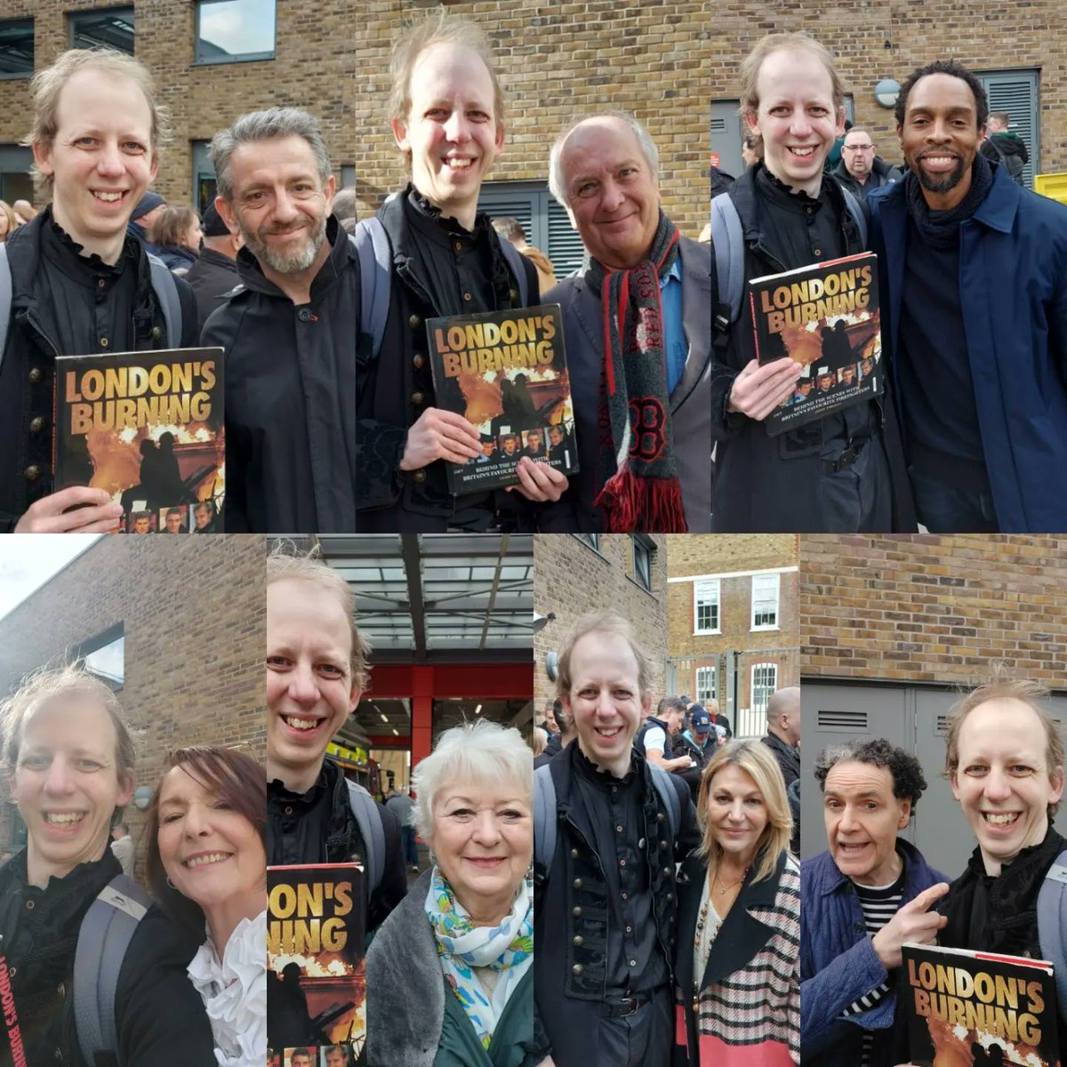 Yesterday was packed but really lovely day in London. Firstly to #DockheadFireStation to meet several cast of #LondonsBurning. Then to see the performance of #TheMousetrap where we met #MilesRichardson aka #Gallifrey #Braxiatel and an added bonus round the corner, #MarkGatiss.