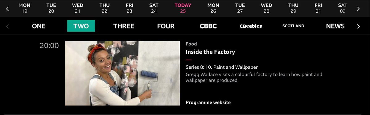 Charlie is getting nervous. Will we see her giving <a href="/cherryhealey/">Cherry Healey</a> a helping woof, as Kat, Molly &amp; Emma teach Cherry how to hang wallpaper on Tonights BBC Two episode of #insidethefactory at 8pm.

See the great <a href="/SharonJaneW/">SharonJane studio</a> wallpaper we used.

@FarrowandBall 
<a href="/Voltage_TV/">Voltage TV</a> 
<a href="/BBCTwo/">BBC Two</a>