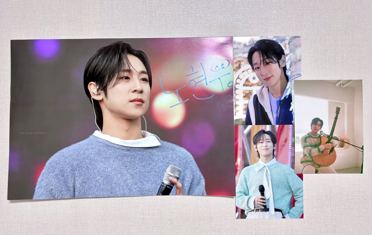 꺅 선물 잘 도착했습니당❣️아주아주 소듕한 사인포스터와 정말 좋아하는 순간의 혀누사진들까지>.<!! 그날의 기억이 새록새록🥹 보고만 있어도 행복 가득해요..♡
현우와의 예쁜 추억을 더욱 오래 간직할 수 있게 해주셔서 다시한번 감사합니댜💕💕
#노현우