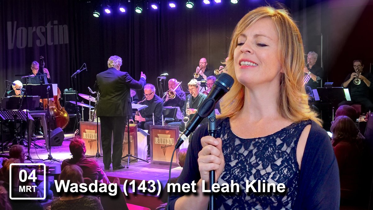 Wasdag (143) met Leah Kline (Vocals). Iedereen is welkom voor een kijkje in de keuken van The Laundry Big Band tijdens de openbare repetitie van 20:00h tot rond 21.15h. Daarna van 21:30h tot 22:30h het wasdagconcert
<a href="/devorstin/">De Vorstin</a> <a href="/bigband/">FTO Bigband</a> <a href="/jazz/">Jasmine</a> <a href="/uhilversum/">UITpuntHilversum</a> <a href="/mediastad/">Mediastad</a>