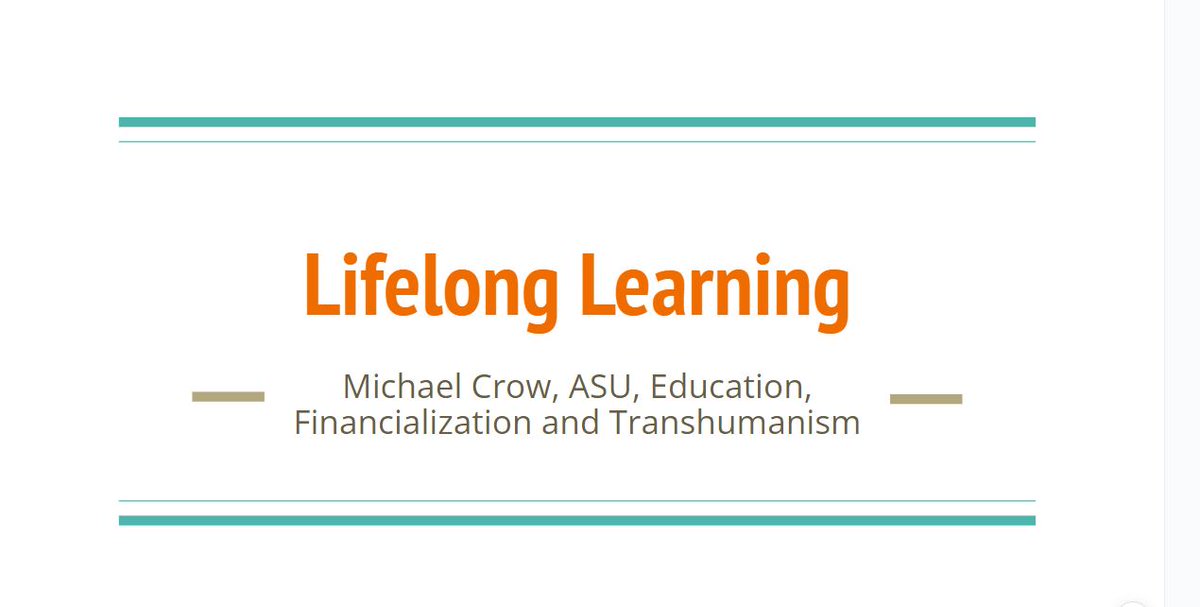 ChangeAwake's tweet image. #Financialization and #Transhumanism
#SmartCities, the #Transhumanist #Game and &quot;Lifelong Learning&quot;
docs.google.com/presentation/d…