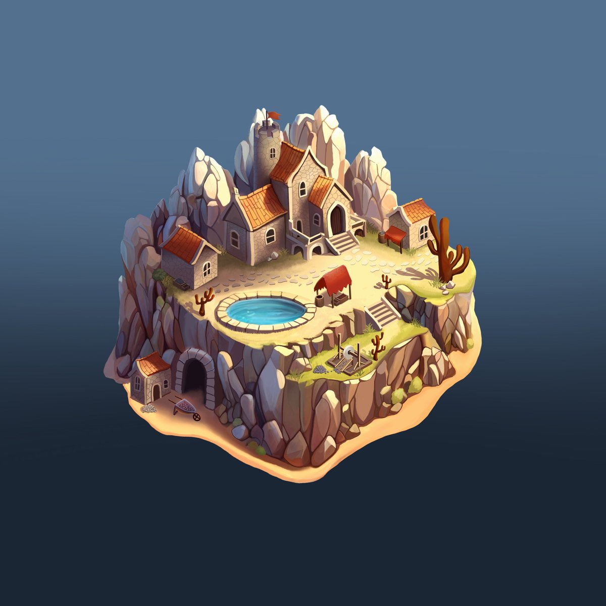 "Amidst towering granite spires and weathered stone formations, a tale of forgotten civilizations whispers through the winds, beckoning adventurers to unlock the mysteries hidden within the depths of time. ⏳"
