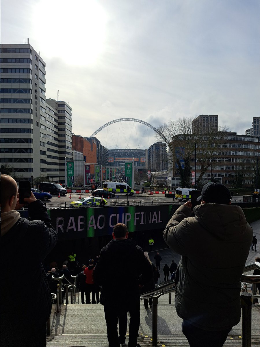 The Wembley arch in the sunshine today.