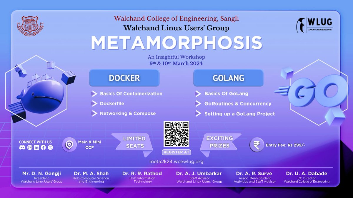 wcewlug's tweet image. Hola Amigos! 🙋‍♀️🙋‍♂️
Greetings from the Walchand Linux Users' Group! 🐧

"Technology evolves through lifelong exploration and adaptation, turning knowledge into the wisdom that shapes our digital world."