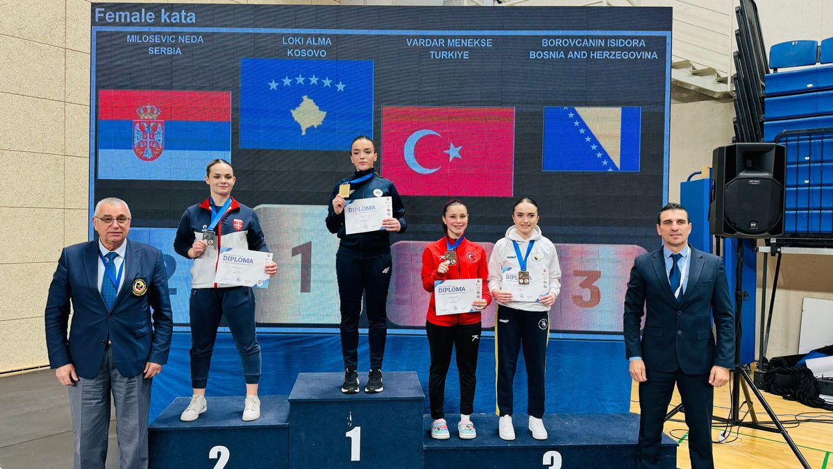 ibbsporkulubu's tweet photo. 🥋Karadağ'da düzenlenen Balkan Büyükler Karate Şampiyonası'nda sporcularımız; 50 kiloda Müşerref Özdemir gümüş, katada Menekşe Vardar bronz madalya elde etti.🥈🥉👏👏 https://t.co/plYBkoY5IY