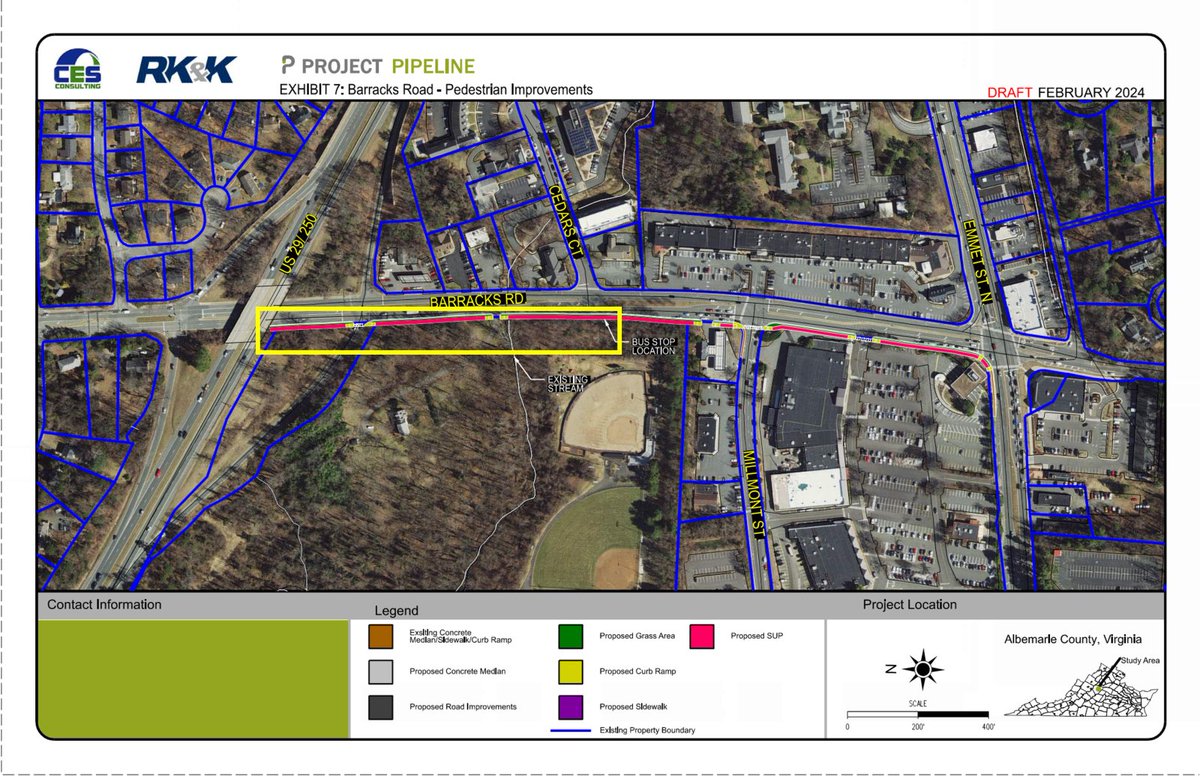 Here’s on opportunity to provide feedback to VDOT on Barracks Rd between Emmett and Georgetown. Indicate support for a shared use path! publicinput.com/cu-23-08altern…