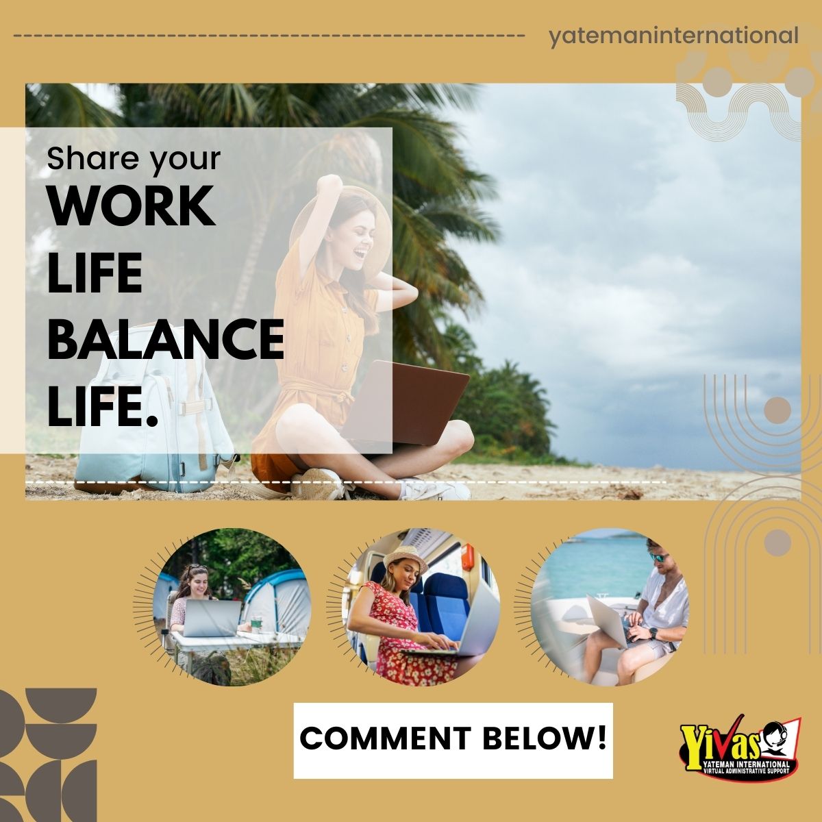 Let's talk! How has a VA positively impacted your work-life balance? Share your experiences. #SocialSaturday #WorkLifeBalance #VirtualAssistant #RemoteSupport #BusinessSolutions #Outsourcing #EfficiencyBoost #TaskDelegation #VirtualTeam #YatemanInternational