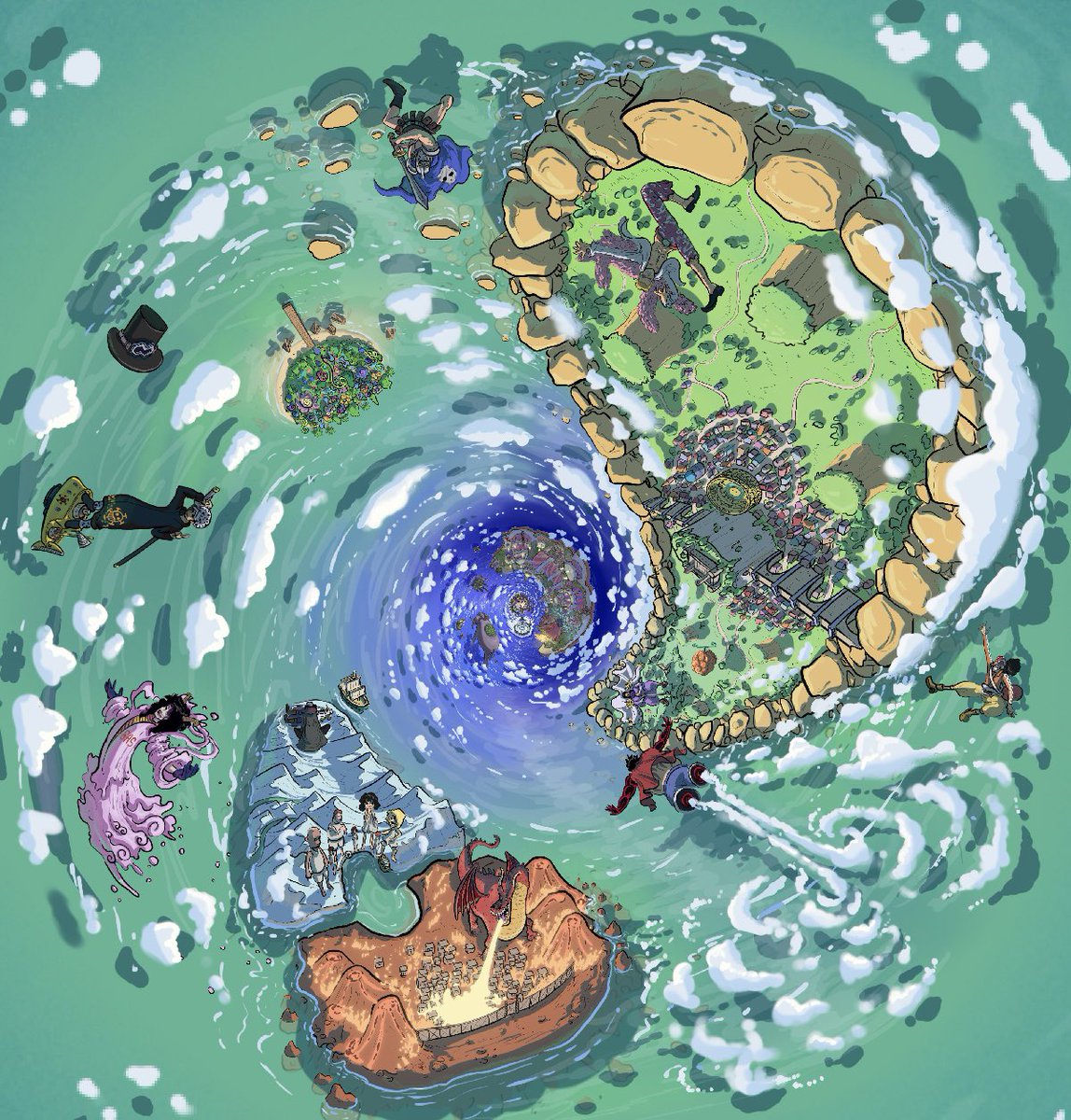 One Piece Summarized part 8, Dressrosa #onepiece #fanart #dressrosa #animeart