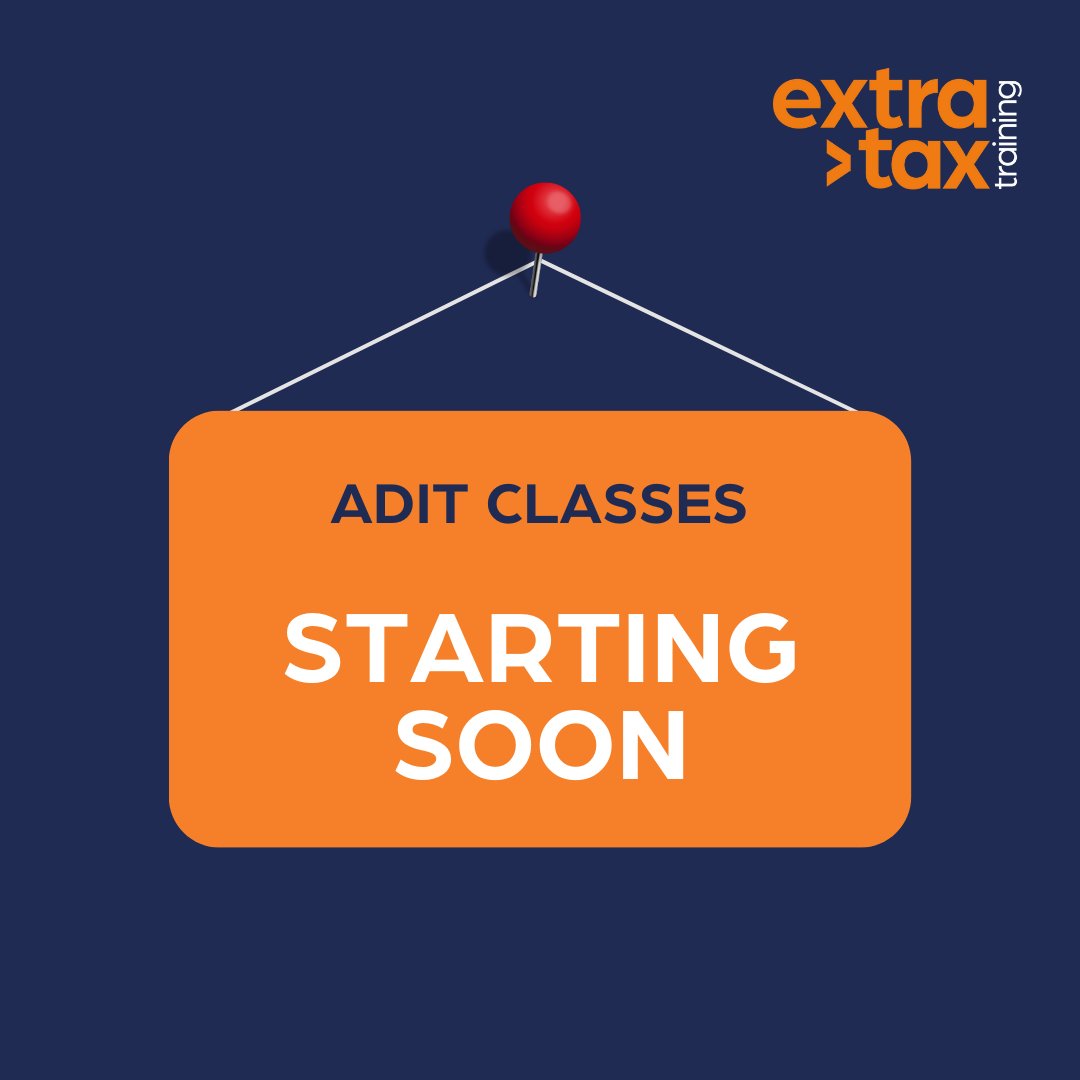 ExtraTax Training (@trainextratax) on Twitter photo Start the next stage of your <a href="/ADITtalk/">ADIT International Tax</a> journey with weekly online classes:
🔸 UK Tax - 28 Feb
🔸 US Tax - 28 Feb
🔸 Principles of International Tax - 4 Mar
🔸 Irish Tax - 4 Mar
🔸 Transfer Pricing - 5 Mar
🔸 Banking - 6 Mar
Book your spot today at extrataxtraining.com/adit-courses Start the next stage of your <a href="/ADITtalk/">ADIT International Tax</a> journey with weekly online classes:
🔸 UK Tax - 28 Feb
🔸 US Tax - 28 Feb
🔸 Principles of International Tax - 4 Mar
🔸 Irish Tax - 4 Mar
🔸 Transfer Pricing - 5 Mar
🔸 Banking - 6 Mar
Book your spot today at extrataxtraining.com/adit-courses