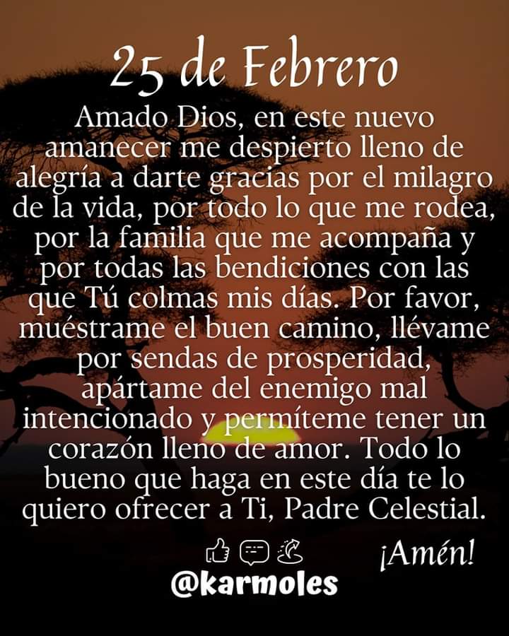 #25deFebrero
Amén 🙏😇