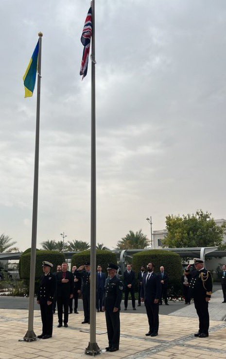 On the occasion of the 2nd anniversary of Russia's invasion of Ukraine, we thank the @npatelFCDO for hosting us at @ukinqatar . 

Your enduring solidarity speaks volumes. Together, we stand against aggression and reaffirm peace & justice. #Ukraine #UK 🇺🇦🇬🇧