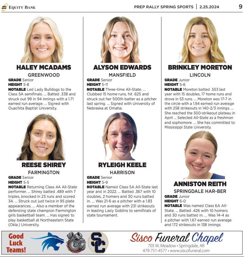 In the Sunday edition of the NWA Democrat-Gazette on newsstands now, it's the spring sports preview! There's so much talent in the River Valley ready to shine this season 🍿
#PrepRally #ARpreps