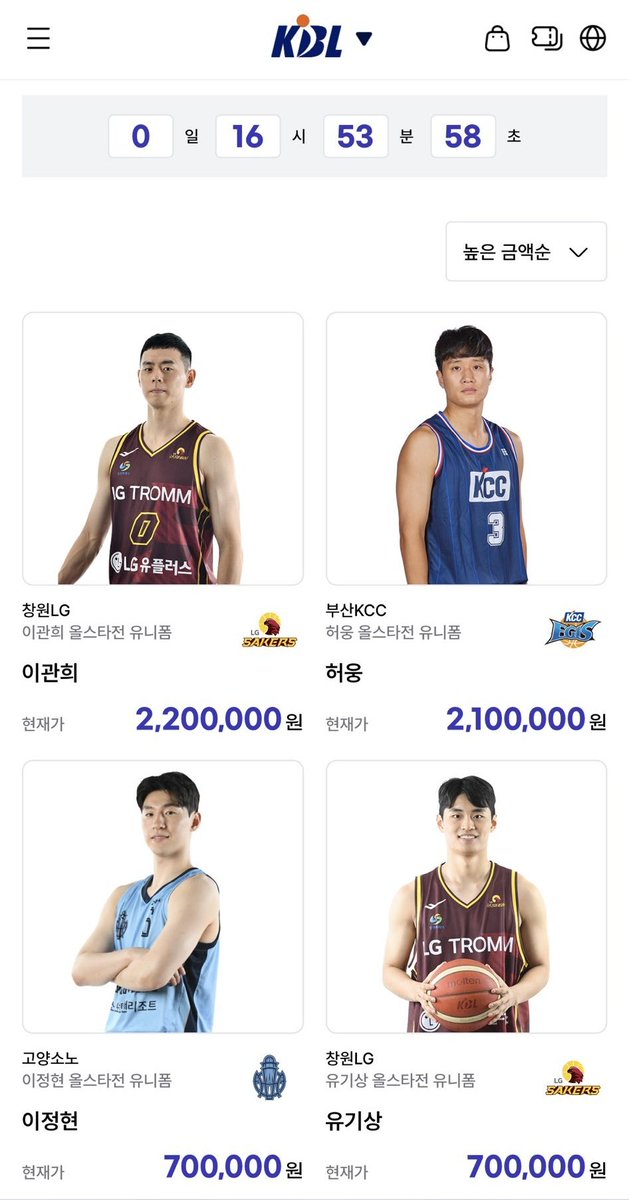 wow??? this is crazy? 2.2Milliom worth of bid??!! he exceeded his previous bid amount lastyear which is 1.98M! Gwanhee Im soo proud! well deserved
#LeeGwanhee #KBL