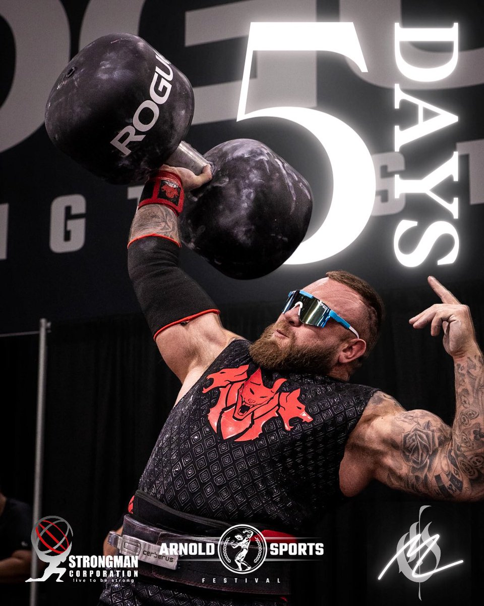 We are just 5 days away from the most spectacular display of strength IN THE WORLD folks!

The Bag Toss starts flying at 10am Friday March 1st for World’s Strongest Firefighter! 

Press Gauntlet starts at 10am Saturday March 2nd for the Arnold Amateur Strongman Championship!